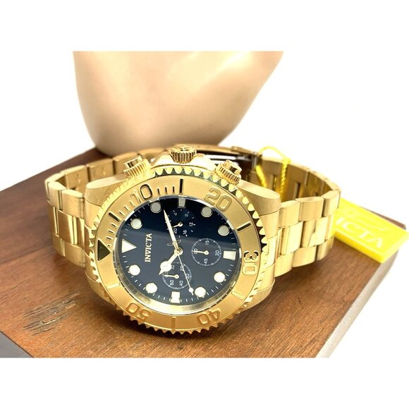 Invicta Men's Watch 36974 Pro Diver Quartz Chronograph Gold Steel Blue Dial 47mm - Picture 8 of 14